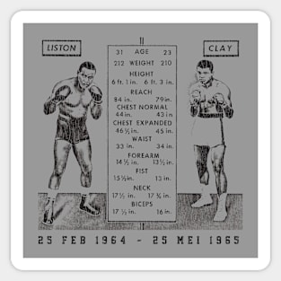 Muhammad Ali vs Sonny Liston Sticker